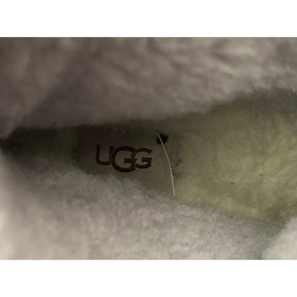 Ugg womens Blue Suede Boots With Shearling Lining Size 10 - Picture 6 of 7